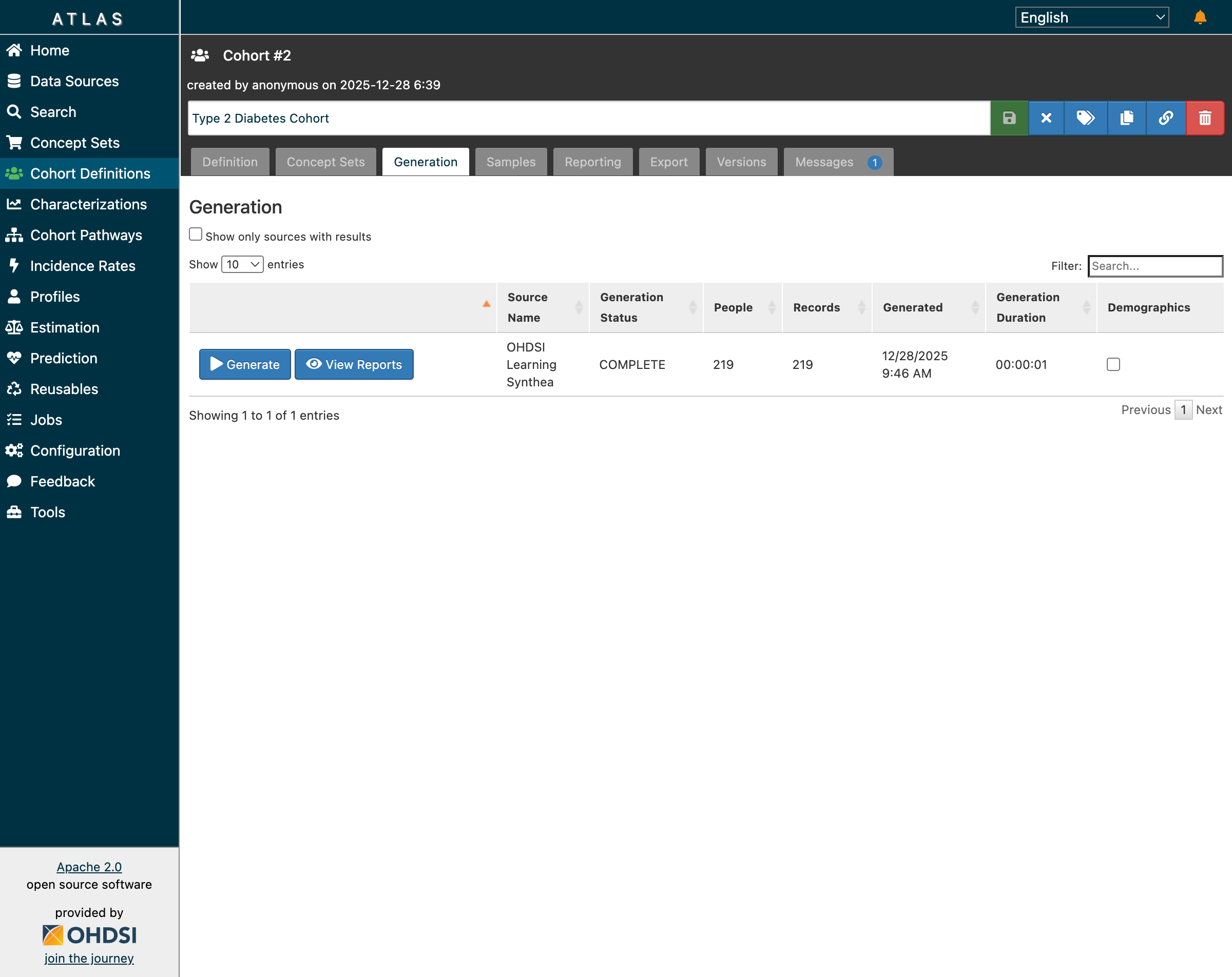 Cohort Generation Success